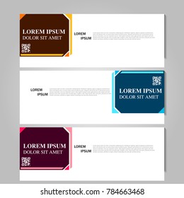 Vector abstract design banner template. Vector