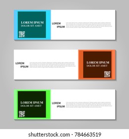 Vector abstract design banner template. Vector
