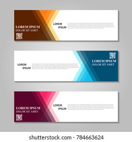 Vector abstract design banner template. Vector