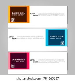 Vector abstract design banner template. Vector