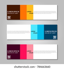 Vector abstract design banner template. Vector