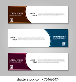 Vector abstract design banner template. Vector