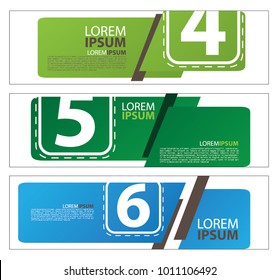 Vector abstract design banner web template.