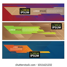 Vector abstract design banner web template.