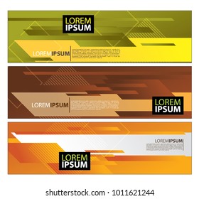 Vector abstract design banner web template.