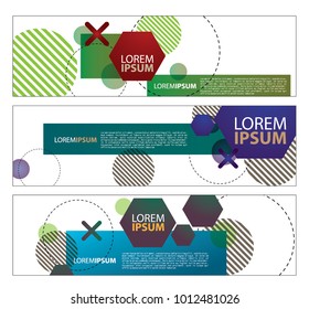 Vector abstract design banner web template