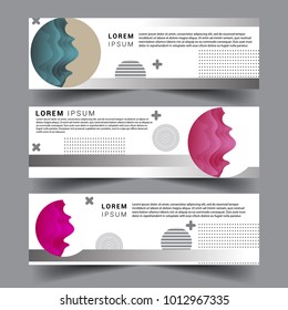 Vector abstract design banner web template. set of design brochure, banner, voucher vector template EPS 10.