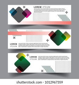 Vector abstract design banner web template. set of design brochure, banner, voucher vector template EPS 10.
