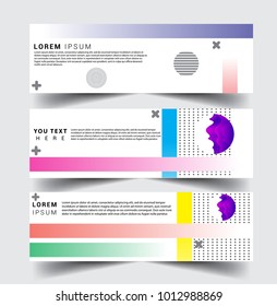 Vector abstract design banner web template. set of design brochure, banner, voucher vector template EPS 10.