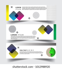 Vector abstract design banner web template. set of design brochure, banner, voucher vector template EPS 10.