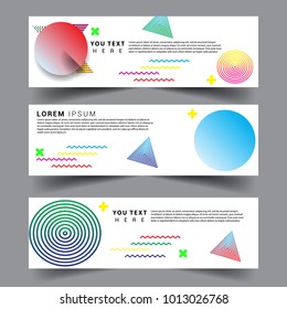 Vector abstract design banner web template. set of design brochure, banner, voucher vector template EPS 10.