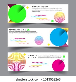 Vector abstract design banner web template. set of design brochure, banner, voucher vector template EPS 10.