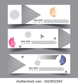 Vector abstract design banner web template. set of design brochure, banner, voucher vector template EPS 10.