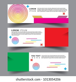 Vector abstract design banner web template. set of design brochure, banner, voucher vector template EPS 10.