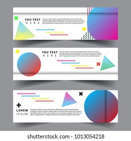 Vector abstract design banner web template. set of design brochure, banner, voucher vector template EPS 10.