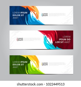Vector abstract design banner web template.