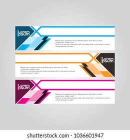 Vector abstract design banner web template.