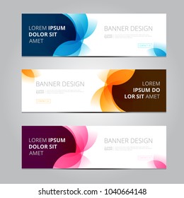 Vector abstract design banner web template.