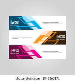 Vector abstract design banner web template.