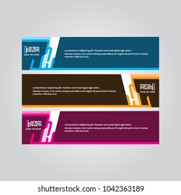 Vector abstract design banner web template.