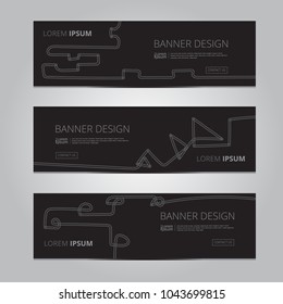 Vector abstract design banner web template.