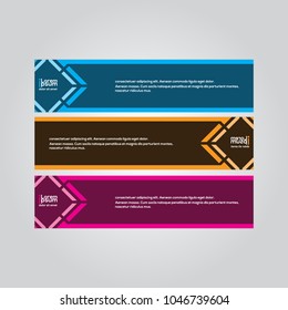 Vector abstract design banner web template.