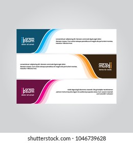 Vector abstract design banner web template.
