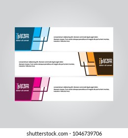 Vector abstract design banner web template.