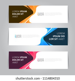 Vector abstract design banner web template.