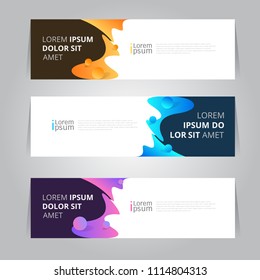 Vector abstract design banner web template.