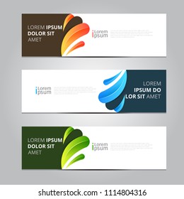 Vector abstract design banner web template.