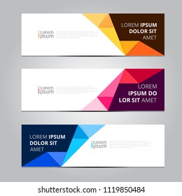Vector abstract design banner web template.
