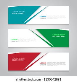 Vector abstract design banner web template.
