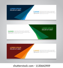 Vector abstract design banner web template.