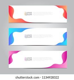 Vector abstract design banner web template.