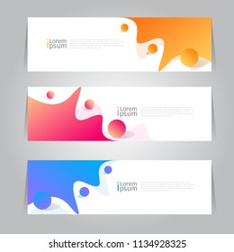 Vector abstract design banner web template.