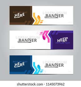 Vector abstract design banner web template.