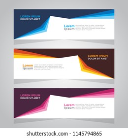 Vector abstract design banner web template