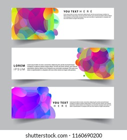 Vector abstract design banner web template. set of design brochure, banner, voucher vector template EPS 10.