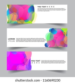 Vector abstract design banner web template. set of design brochure, banner, voucher vector template EPS 10.