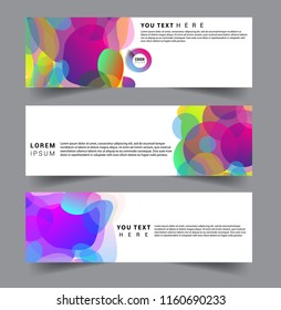 Vector abstract design banner web template. set of design brochure, banner, voucher vector template EPS 10.