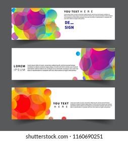 Vector abstract design banner web template. set of design brochure, banner, voucher vector template EPS 10.