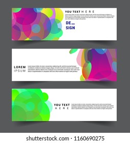 Vector abstract design banner web template. set of design brochure, banner, voucher vector template EPS 10.