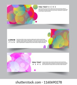 Vector abstract design banner web template. set of design brochure, banner, voucher vector template EPS 10.