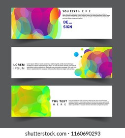 Vector abstract design banner web template. set of design brochure, banner, voucher vector template EPS 10.