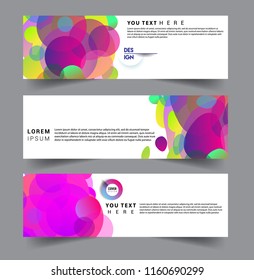 Vector abstract design banner web template. set of design brochure, banner, voucher vector template EPS 10.