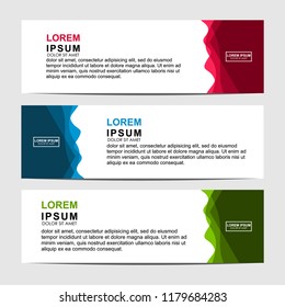 Vector abstract design banner web template