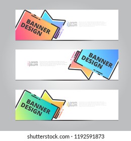 Vector abstract design banner web template.