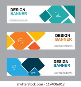 Vector abstract design banner web template.