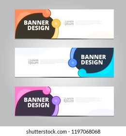 Vector abstract design banner web template.